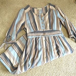 Polagram striped blue dress
